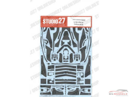 STU27CD20003 Williams FW16 Carbon decal Waterslide decal Decal