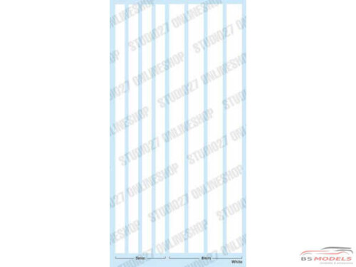 STU27FP0043 Line decal white (5mm - 8mm) Waterslide decal Decal