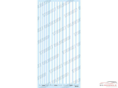 STU27FP0044 Line decal white (1mm - 2mm - 3mm) Waterslide decal Decal