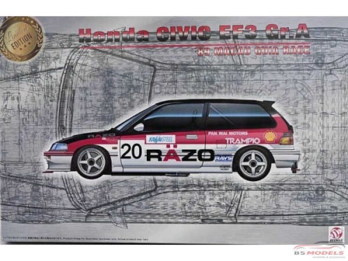 BEE24032 Honda Civic EF3 Gr A '89 Macau Guia Race Plastic Kit