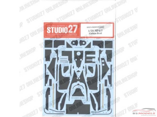 STU27CD20018 Mclaren MP4/7 Carbon decal (for TAM) Waterslide decal Decal