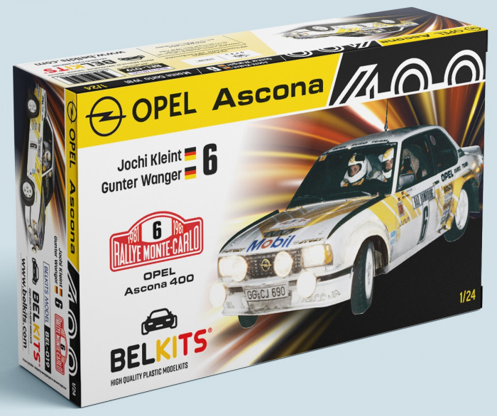 BEL019 Opel Ascona 400 Monte Carlo 1981 #6  Jochi Kleint-Gunter Wagner Plastic Kit