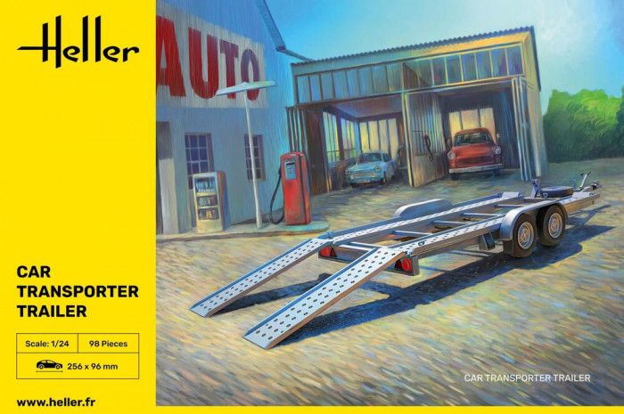 HEL80774 Car Transporter Trailer Plastic Kit