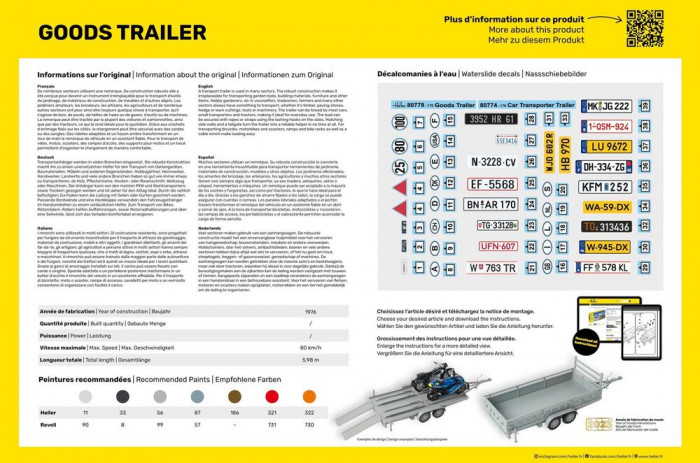 HEL80778 Goods Trailer Plastic Kit