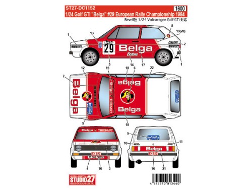 DC1152 Golf GTI Belga #29 ERC 1984