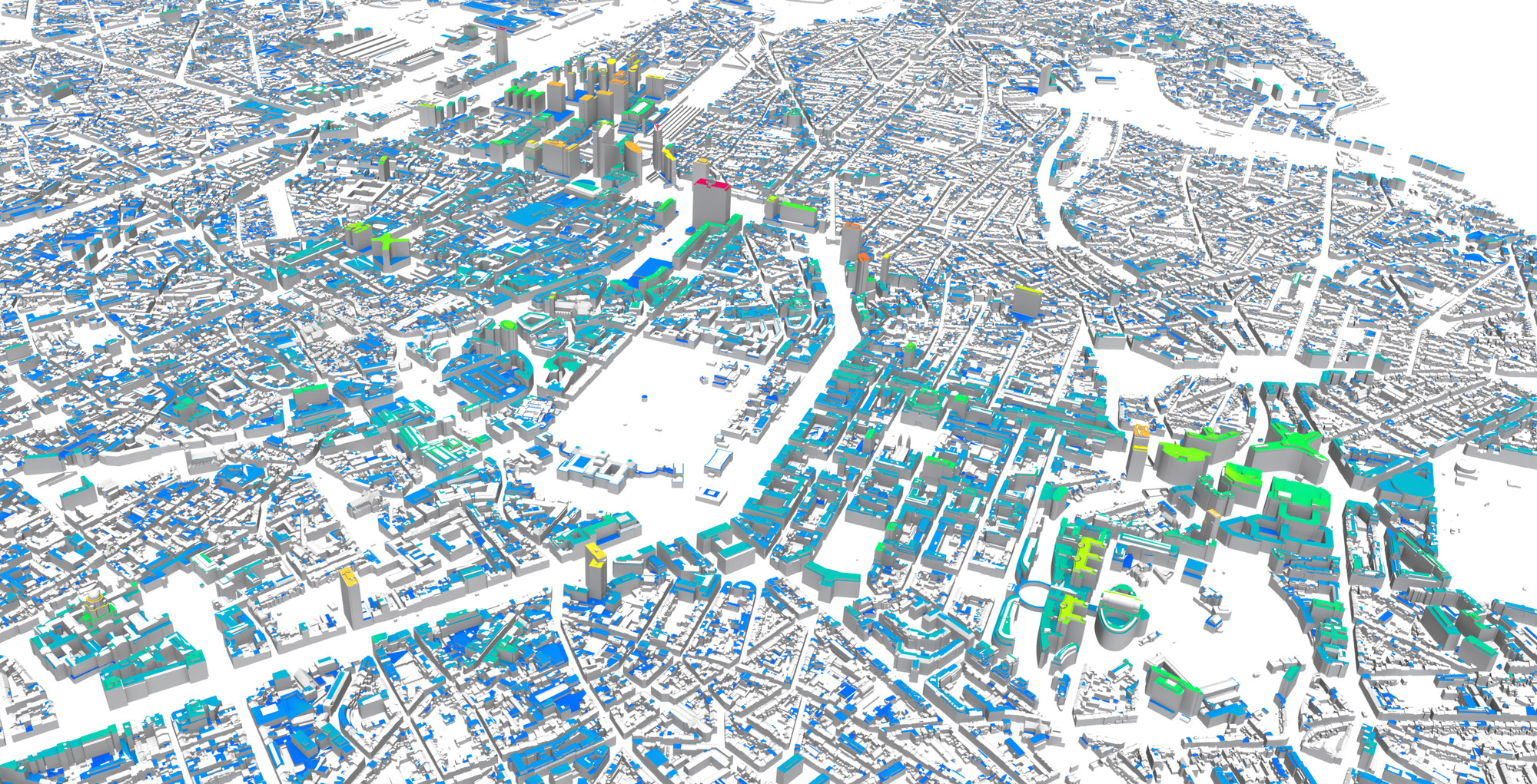 Analysis of flat roof buildings - Brussels