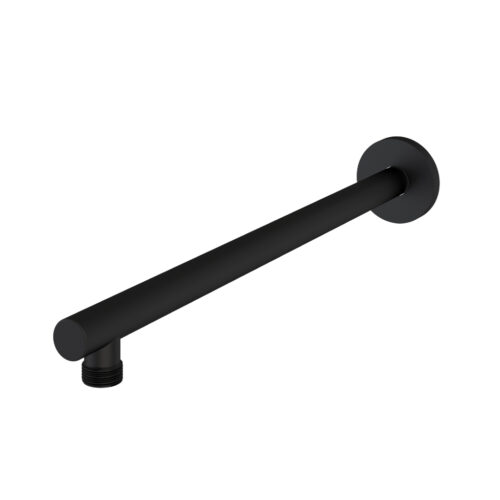 60.1014_0 Wall Mounted Round Fixed Over Head Shower Arm Black