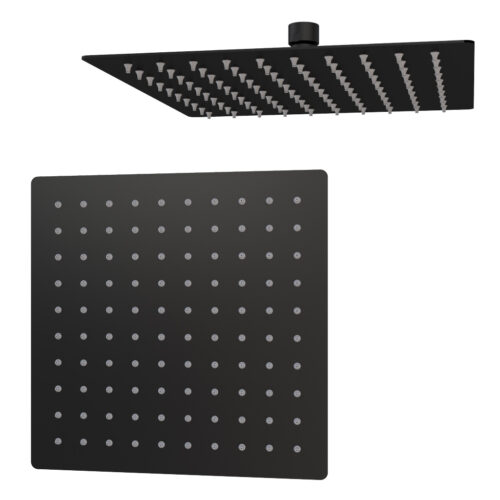60.1035_0 Square Fixed Over Shower Head Black