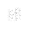 Chrome Triple Square Handle, 3 Outlet Concealed Valve with Diverter