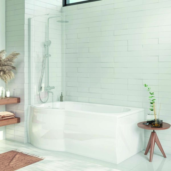 Right Hand P Shape Shower Bath