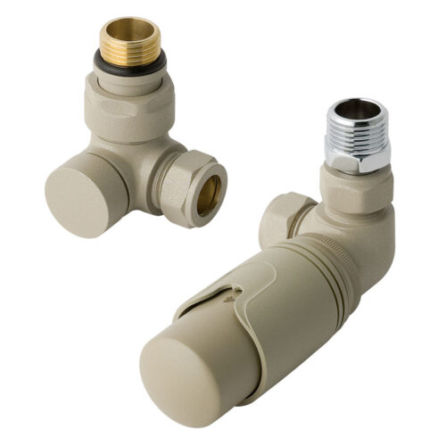 Corner TRV & Lockshield Valve Matt Cappuccino