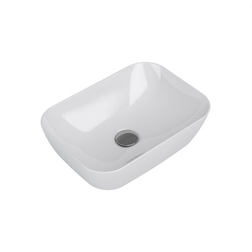 White kanto countertop basin ceramic rectangular basin