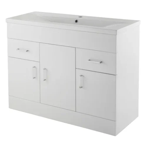 vtmw1000_furniture_v1_co1.jpg Floor Standing 3 Door 2 Drawer Vanity Unit with Mid-Edge Basin 1000mm