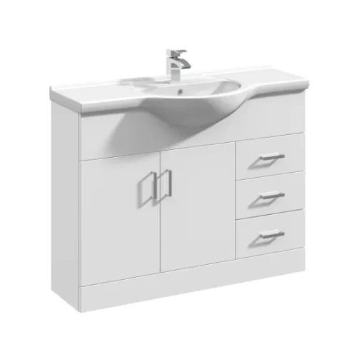 vty1050_furniture_v1_co1.jpg Floor Standing 2 Door 3 Drawer Vanity Unit with Round Basin 1050mm