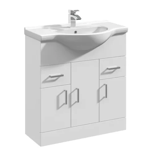 vty750_furniture_v1_co1.jpg Floor Standing 3 Door 2 Drawer Vanity Unit with Round Basin 750mm