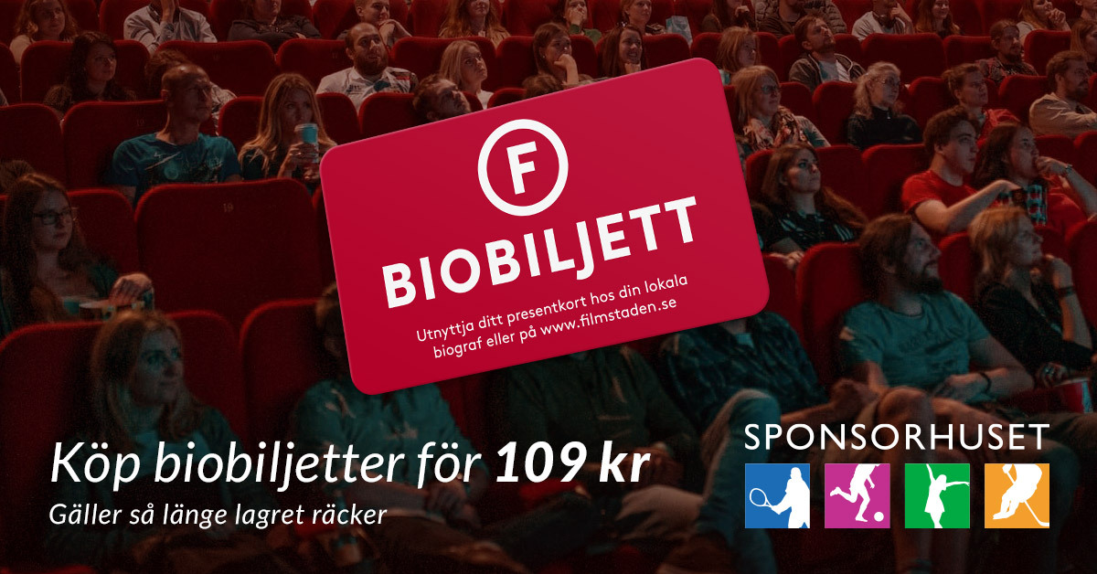 Köp dina biobiljetter genom Sponsorhuset och stötta Burf