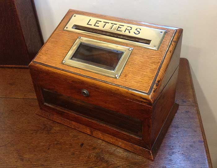 letter box Burfields antiques and art