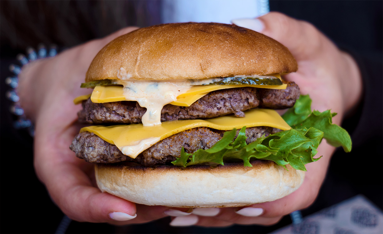 Foto: Dubbel Trucker från Grab & Go Burger.