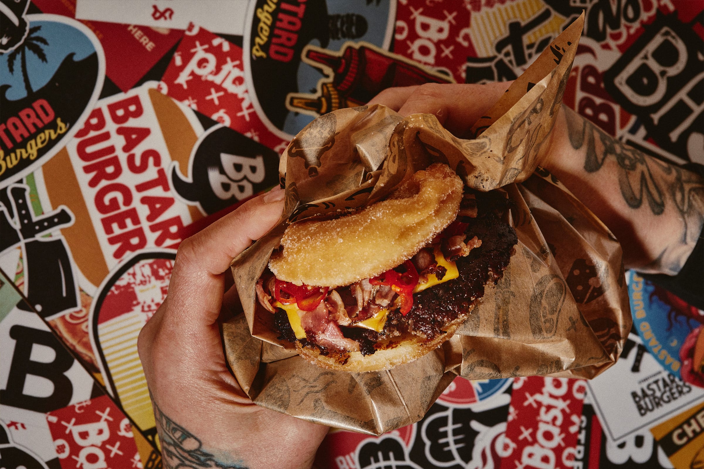 Donut Burger på Bastard Burgers 2024