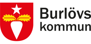 Burlöv kommuns logotyp med texten till höger om kommunvapnet