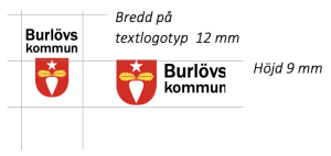 Bild som visar minsta bredd på Burlöv kommuns logotyp