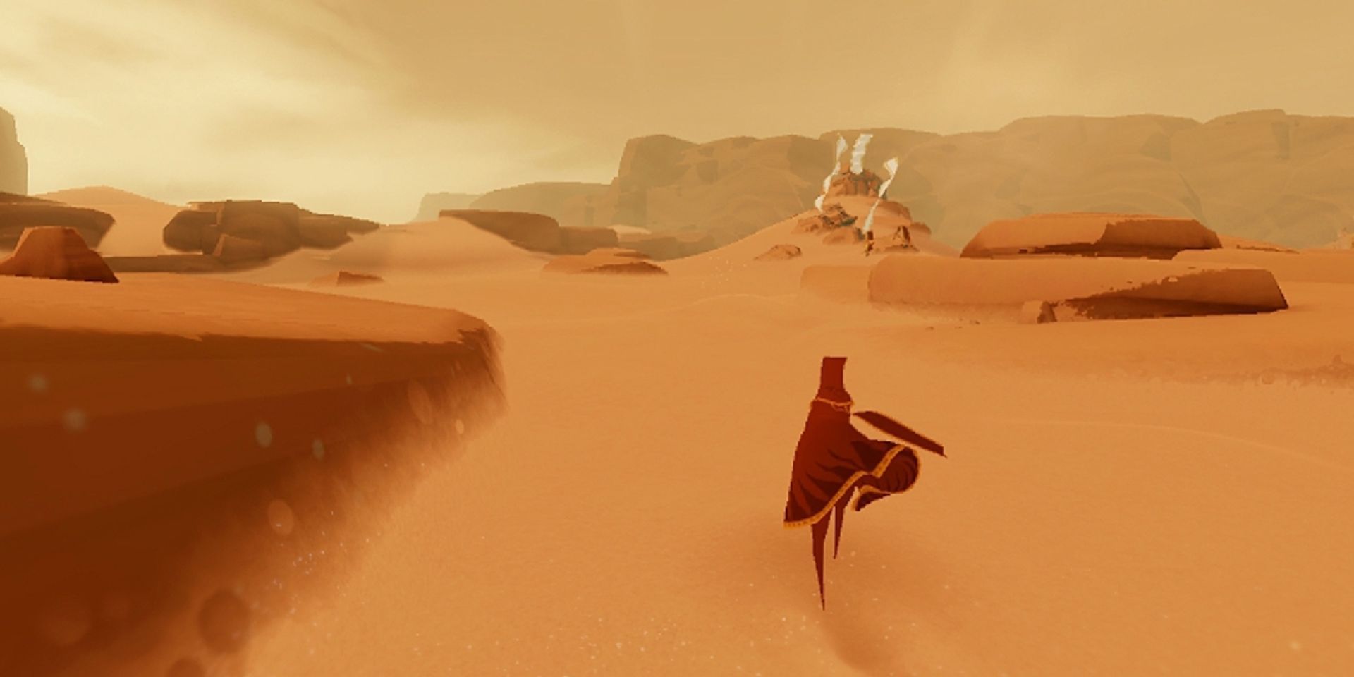 Player travels the desert