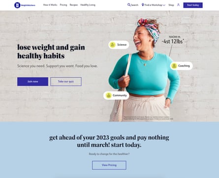 Weight Watchers WW website