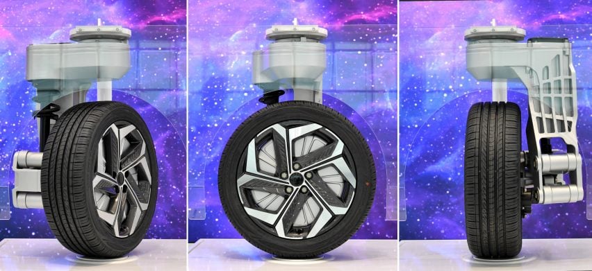 Three Hyundai Mobis vehicle tyres