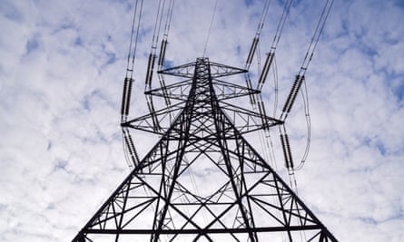 Electricity transmission tower in London