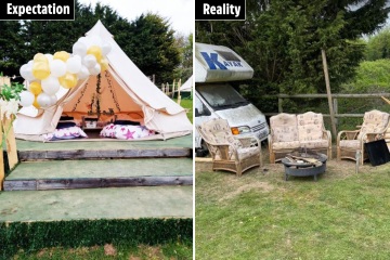 We were promised luxury glamping… but it was more like a ‘detention centre’