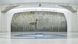 Four of Kiki Smith’s five mosaics were created for alcove spaces in the new station extension,and provide a kind of window between the city and Long Island’s natural beauty.