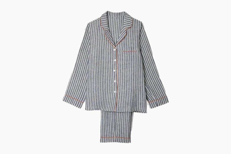 best pajamas men piglet in bed midnight stripe review - Luxe Digital