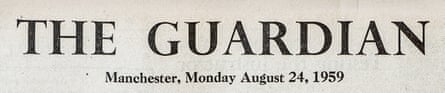 Guardian masthead as of 1959.