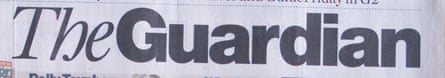 Guardian masthead, 1990s