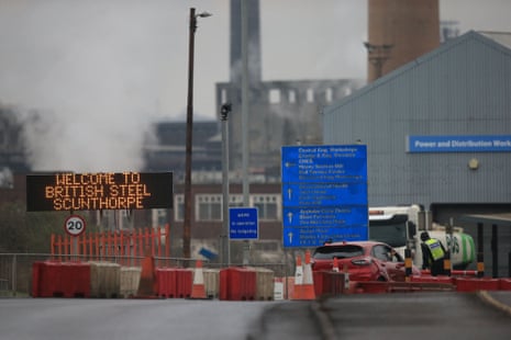 British Steel's Scunthorpe plant in north Lincolnshire today.
