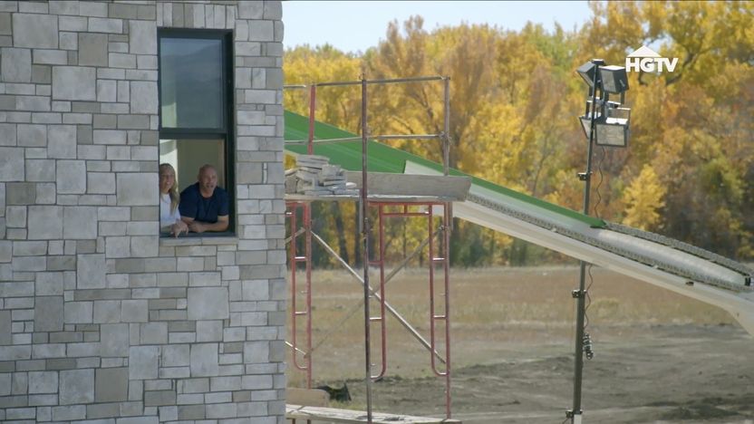 Bryan and Sarah Baeumler take a peek at the competition on "Rock the Block" Season 4.