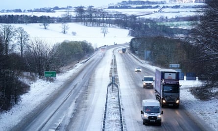 Hazardous driving conditions in Northumberland on Tuesday.