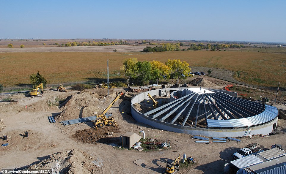 The prospect of a nuclear strike has never seemed more real, with Vladimir Putin and his henchmen threatening to obliterate r Western capitals in the latest escalation of the Ukraine war. Pictured: A Survival Condo in Kansas