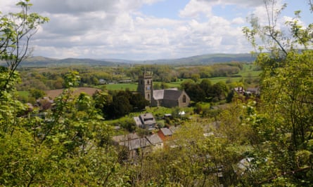 A view of Montgomery from close to the town’s castle.