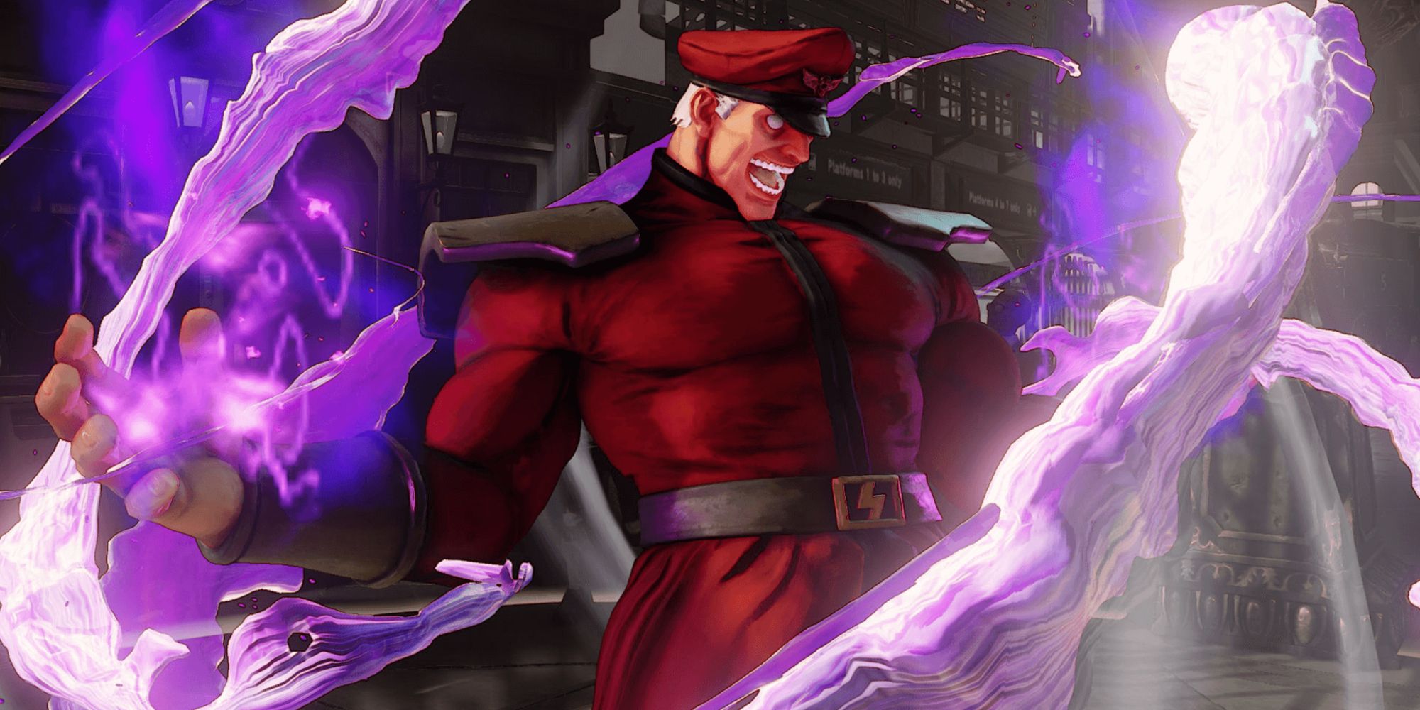 M. Bison Surrounded By Purple Energy