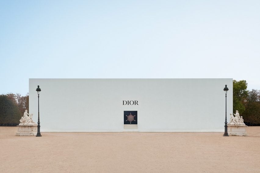 Exterior image of the Dior show venue