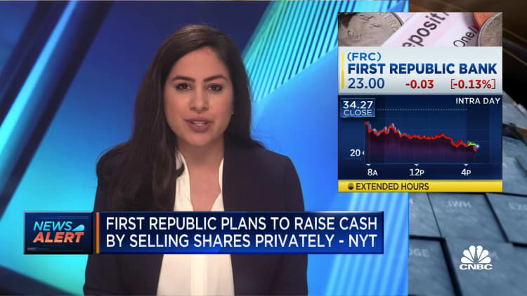 First Republic Bank plans to raise cash by selling shares privately: The New York Times
