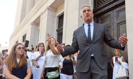 Attorney Robert F. Kennedy Jr. speaks outside the Albany County Courthouse, Aug. 14, 2019, in Albany, N.Y.