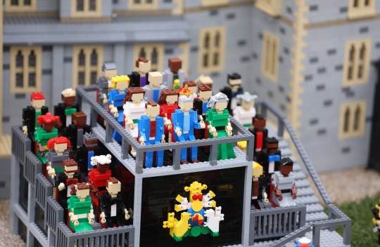 The mini Legoland coronation scene