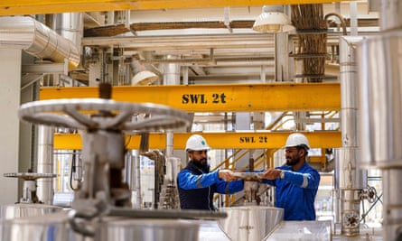 An oil refinery in Karbala, Iraq.
