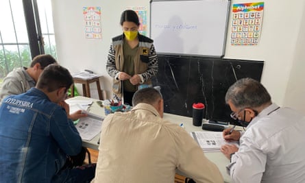 Asylum seekers learn Spanish at the IRC community centre in Mexico City.