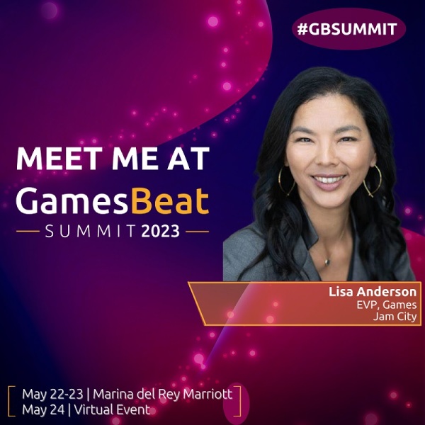 Lisa Anderson, EVP of Jam City, will speak on mobile gaming at GamesBeat Summit 2023.