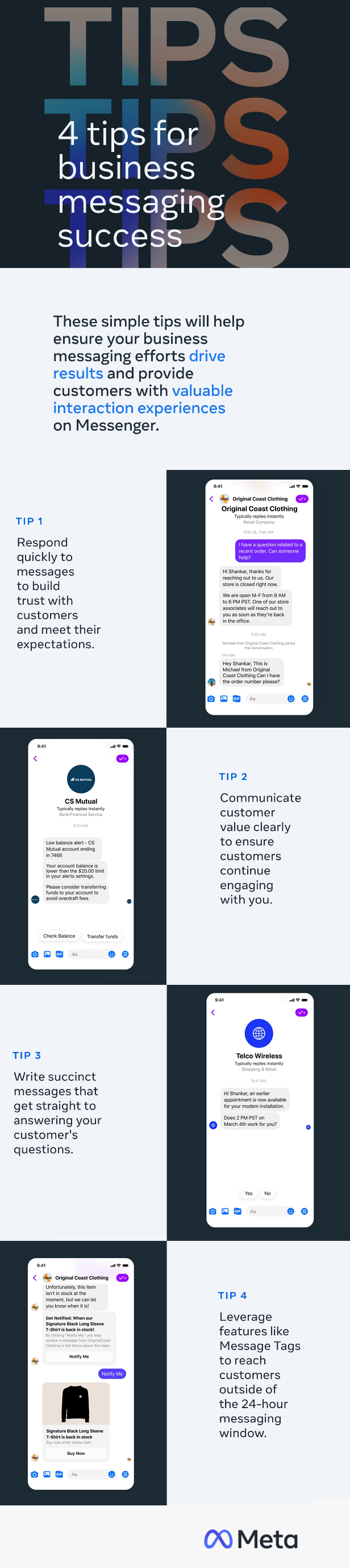 Meta business messaging infographic