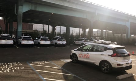 A Cruise self-driving car seen outside the company’s headquarters in San Francisco.