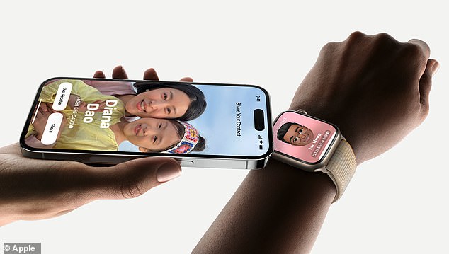 Another feature that aims to make life easier is the new 'NameDrop' that lets users easily share contact information by tapping their devices with someone else's